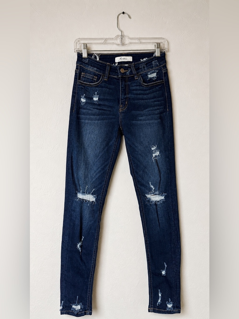 KanCan Signature Distressed Skinny Jeans Women’s 26 Dark Wash
